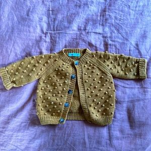 Misha & Puff Popcorn Cardigan 12-18 mo.